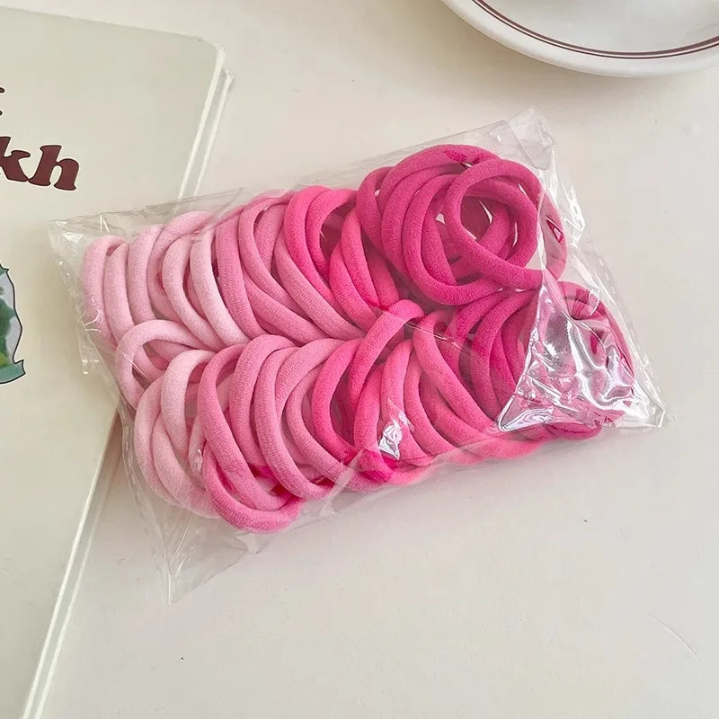 Anti-Slip Scrunchie Hair Tie 50 PCS Women Seamless Elastic Hairband for Running Daily Non-Damage Hair