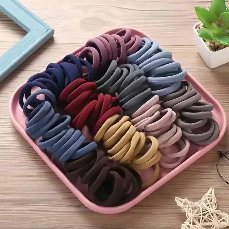 Anti-Slip Scrunchie Hair Tie 50 PCS Women Seamless Elastic Hairband for Running Daily Non-Damage Hair