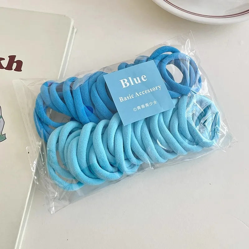 Anti-Slip Scrunchie Hair Tie 50 PCS Women Seamless Elastic Hairband for Running Daily Non-Damage Hair