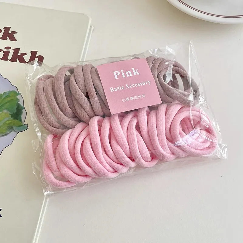 Anti-Slip Scrunchie Hair Tie 50 PCS Women Seamless Elastic Hairband for Running Daily Non-Damage Hair