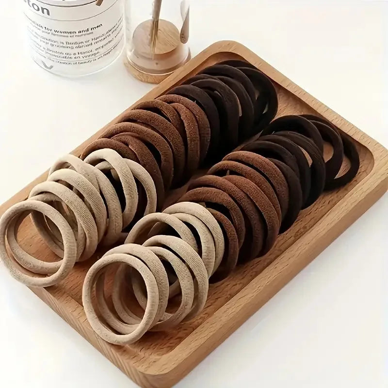 Anti-Slip Scrunchie Hair Tie 50 PCS Women Seamless Elastic Hairband for Running Daily Non-Damage Hair