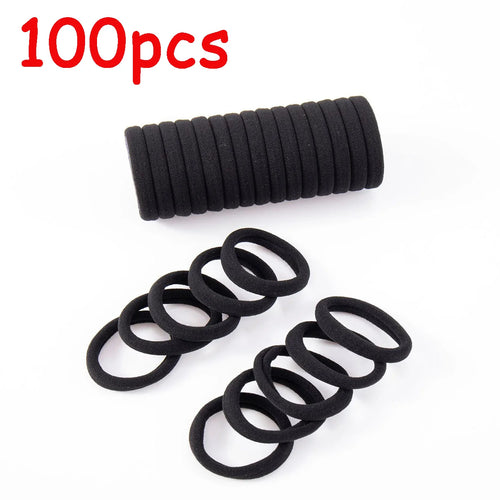 50/100/500/1000 pieces 4 cm black large nylon soft elastic band hair