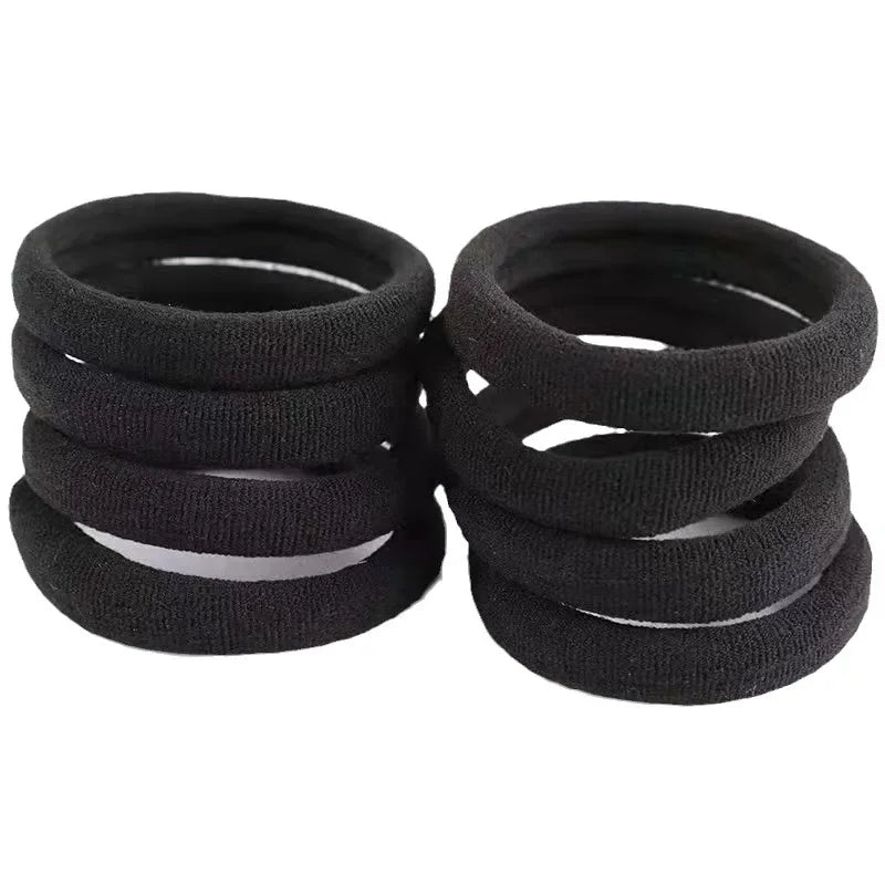 50/100/500/1000 pieces 4 cm black large nylon soft elastic band hair