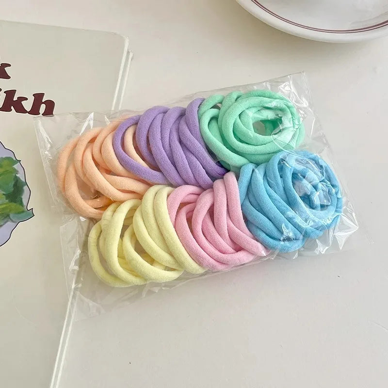 Anti-Slip Scrunchie Hair Tie 50 PCS Women Seamless Elastic Hairband for Running Daily Non-Damage Hair