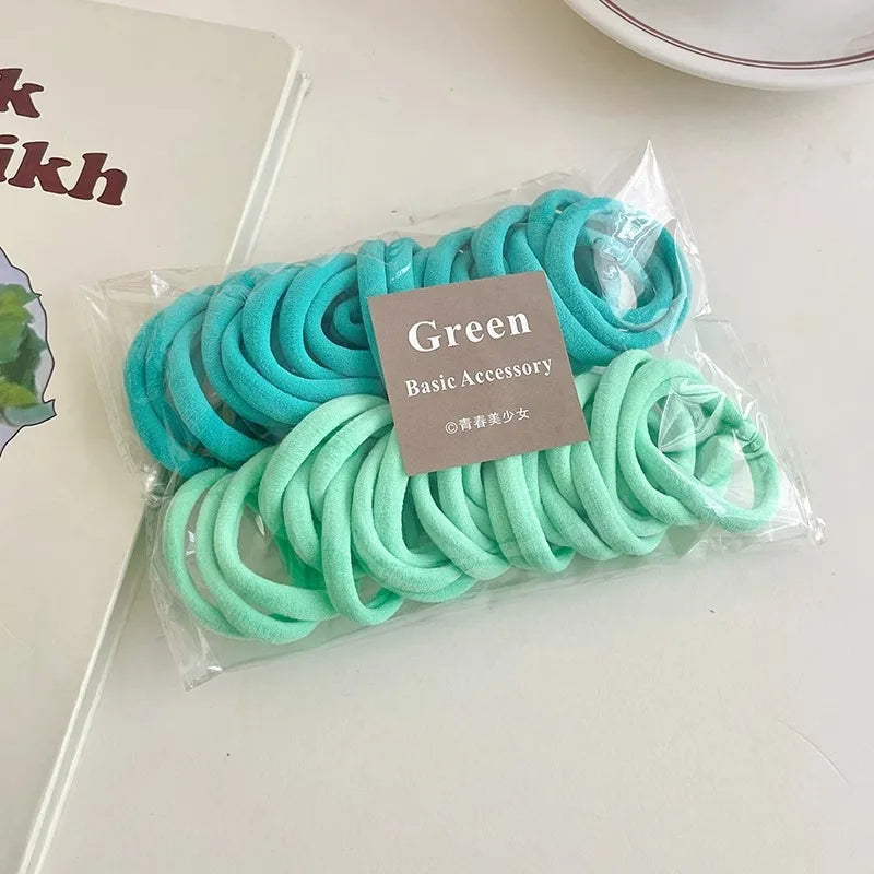 Anti-Slip Scrunchie Hair Tie 50 PCS Women Seamless Elastic Hairband for Running Daily Non-Damage Hair